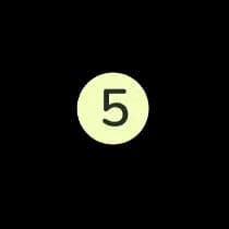 Номер 5 — значок карточки преимуществ